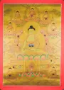 8 Medicine Buddhas Thangka – Golden Serthang – Ultimate Healing Assembly